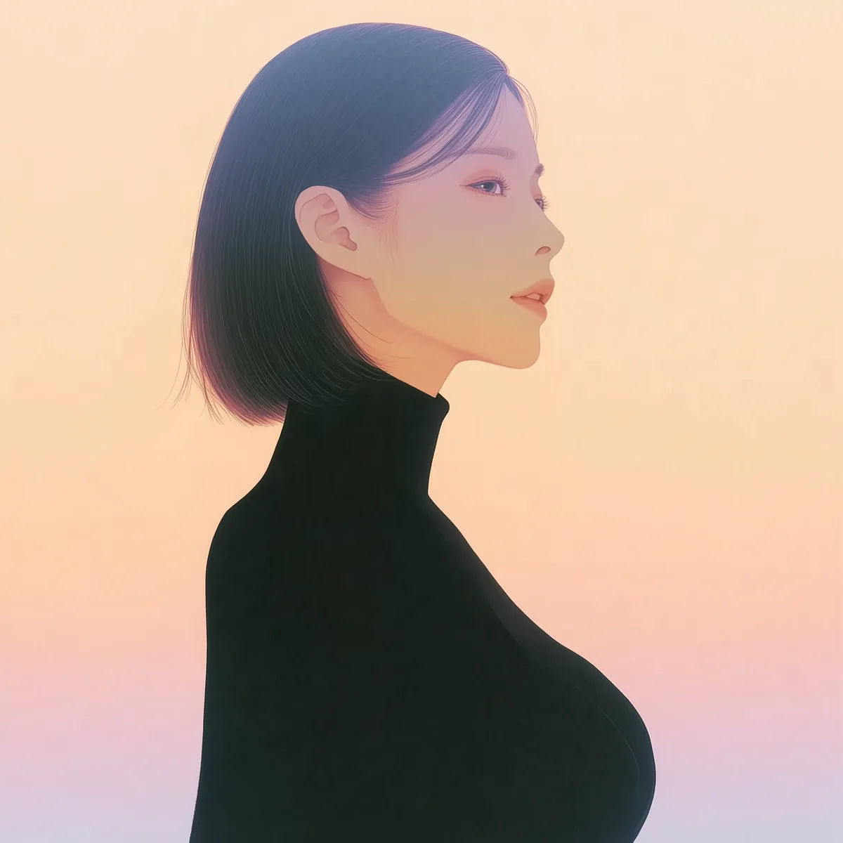 Portrait illustration of Naoko Fujii